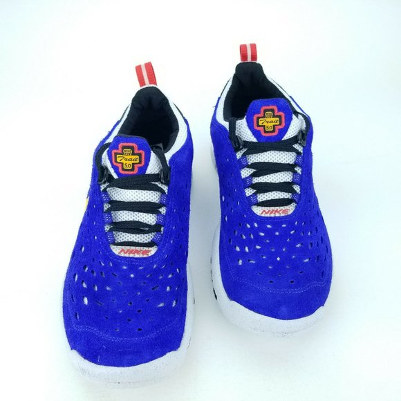 Nike Free Run Trail Men's Running Shoes Blue Taxi Yellow CW5814 401 Sizes 6-13 - Picture 4 of 8